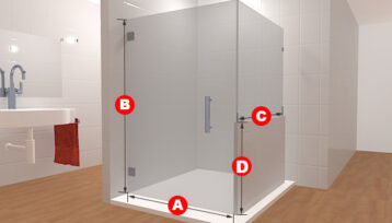 Phòng tắm kính có bao nhiêu góc quay?